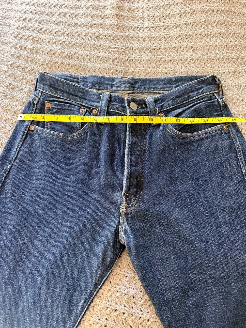 Vintage Levi’s redline selvedge, Big E, from the early 2000s. Made in Japan
